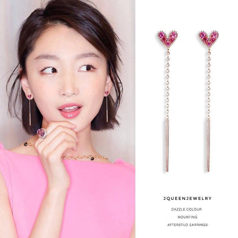 Anting Silver Perak S925 Wanita Fashion Murah AAS024 Elegant cocok pesta simple love