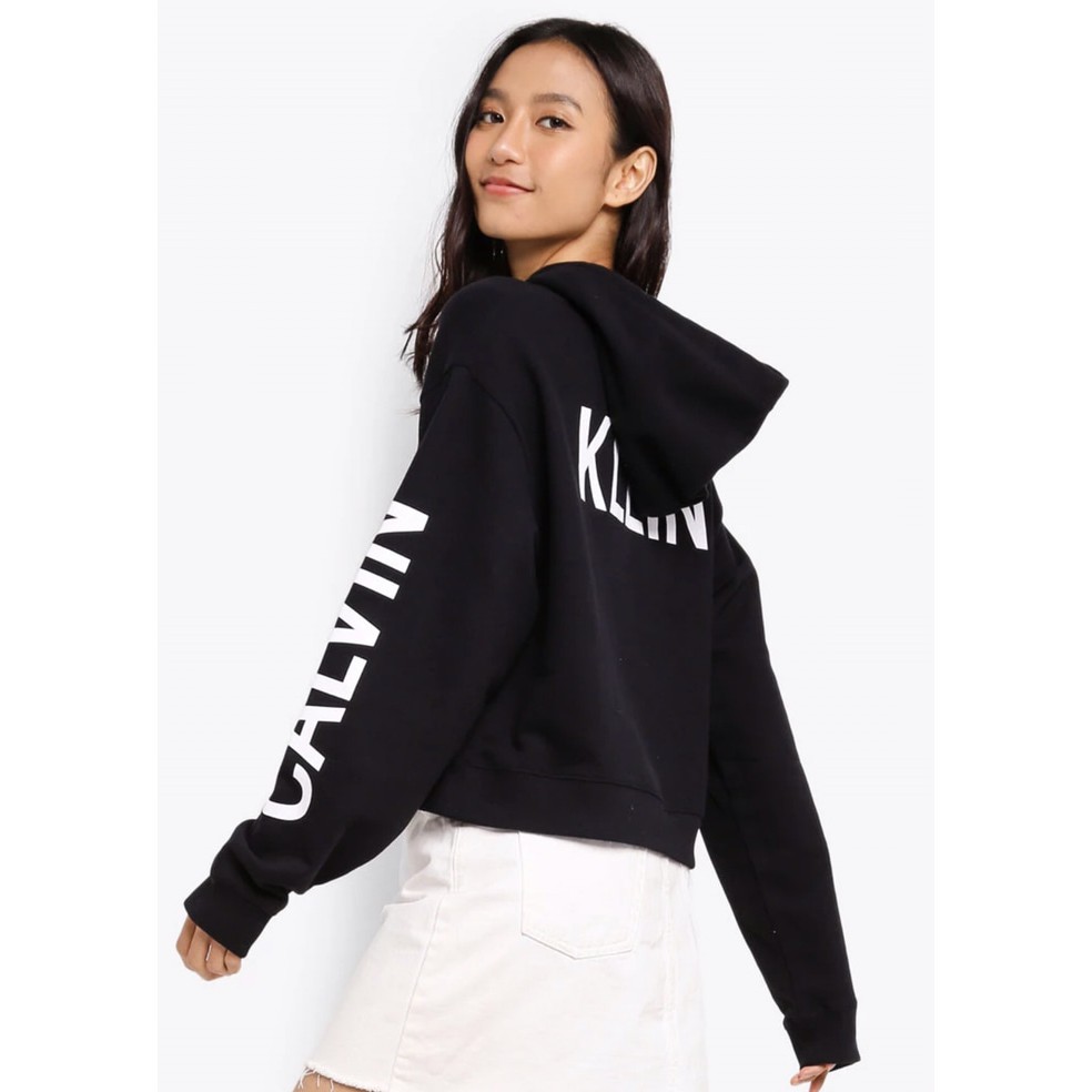 calvin klein jeans cropped hoodie