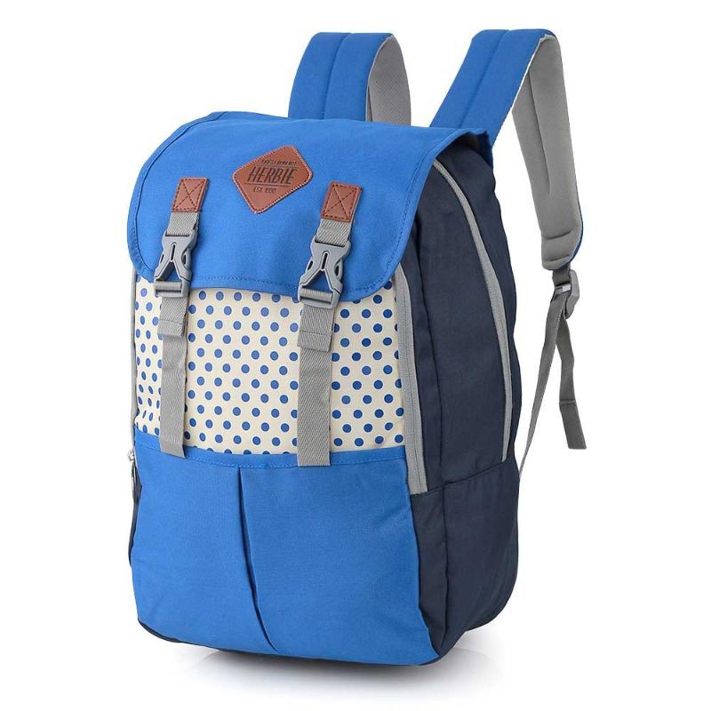 Herbie - Tas Backpack Wanita Terbaru Biru | Tas Ransel Punggung Cantik | Tas Casual Sekolah Kuliah Kerja Cewek Bahan Premium