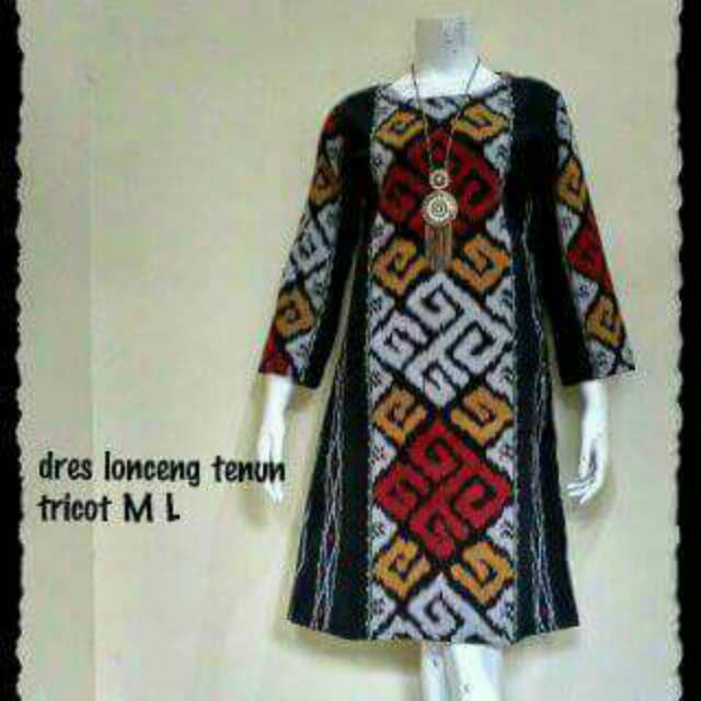 Dress tenun toraja hitam