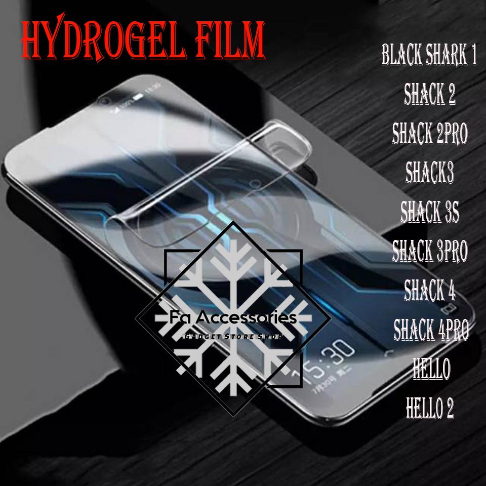 FA ANTI GORES JELLY HYDROGEL BLACK SHARK 1 2 2PRO 3 3S 3PRO 4 4PRO HELLO 2 HELL02 PRO FULL SCREEN