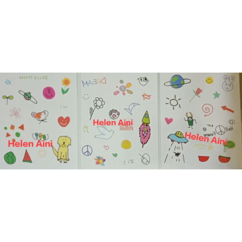READY STOCK stiker tatto hello future nct dream