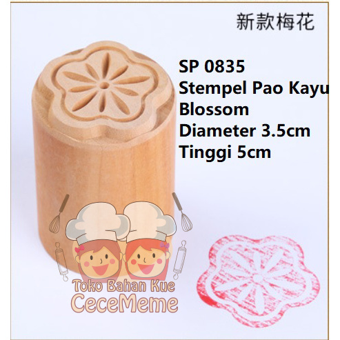 

Stempel Bakpao Bak Pao Bakpau Bakpia Kue Tausapia Kayu 3.5cm Sakura 08