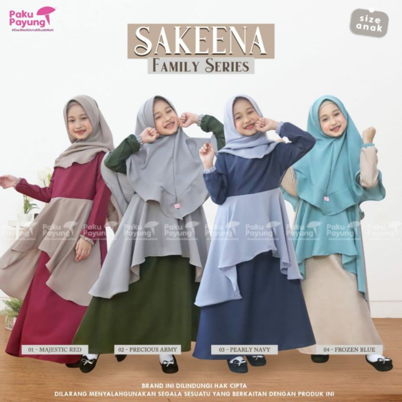 GAMIS BABY, ANAK, REMAJA TERBARU KATUN MADINAH SAKEENA SERIES PAKU PAYUNG