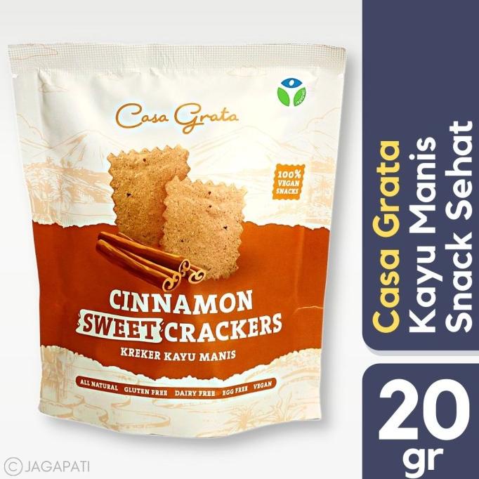 

Casagrata - Cinnamon Sweet Crackers 20gr - Snack Sehat - Cemilan