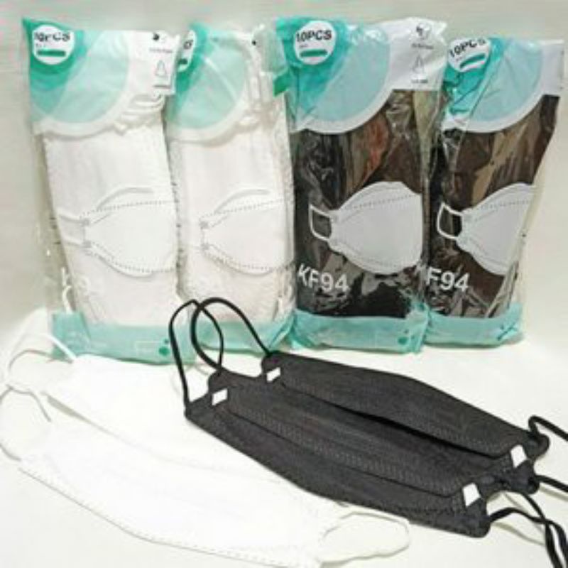 masker K94 hitam dan putih isi 10 pcs