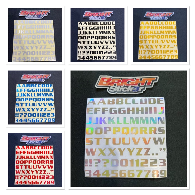 STICKER STIKER ABJAD HURUF ANGKA SET LEMBAR CUTTING