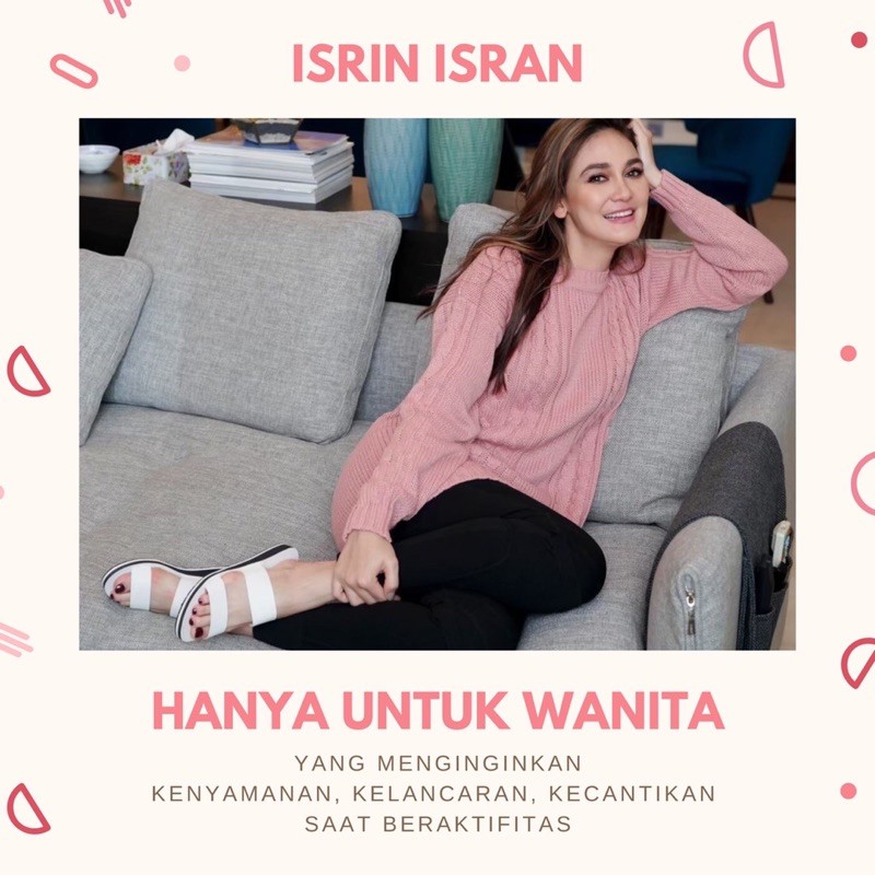 ( LINEA ETALASE 1 ) Sandal Slip On Wanita Nyaman Tali Selop ISRIN ISRAN