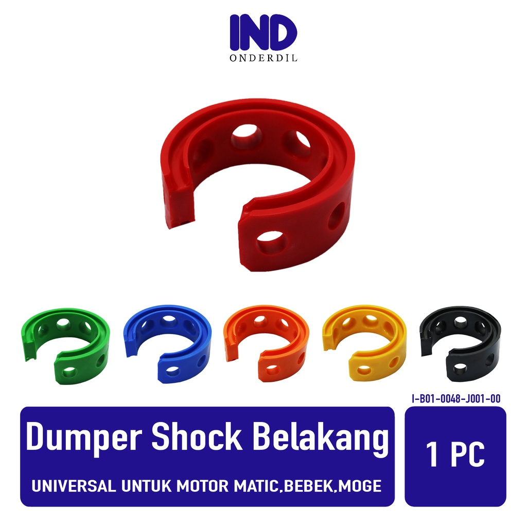 Kleman Dumper Shock-Shok-Sok-Shockbreaker Belakang Universal Motor Matic-Bebek-Moge Merah-Hijau-Orange-Hitam-Kuning-Biru