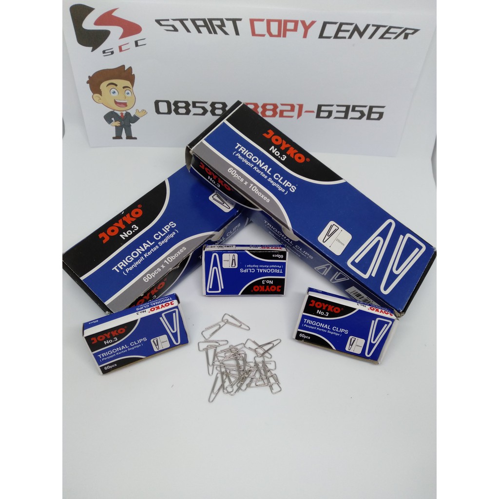 

TRIGONAL CLIPS PENJEPIT KERTAS SEGITIGA NO 3