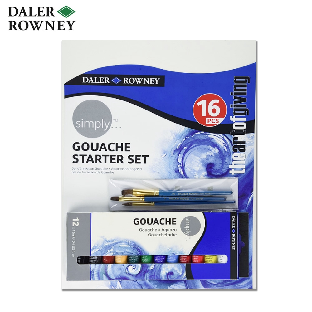 Jual Daler Rowney Simply Gouache Starter Set 16Pcs Indonesia|Shopee Indonesia