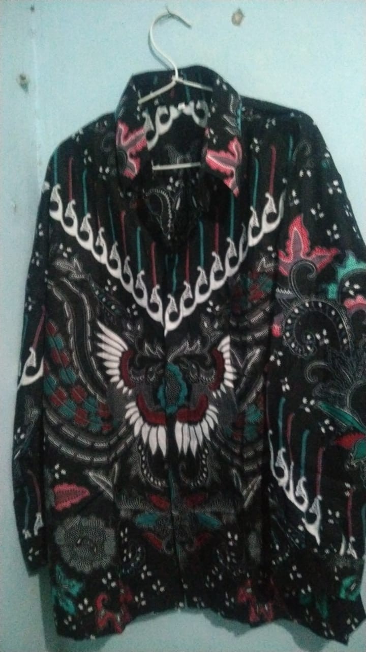 Kemeja Batik Pria Lengan Panjang Size M L Xl Xxl Bswart Batik Hrb026 Kenango Panjang Padi