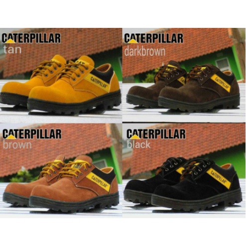 BIG PROMO - Sepatu Boots Pria Pendek Caterpillar SBY Sepatu Pria Safety Ujung Besi Kerja Outdoor