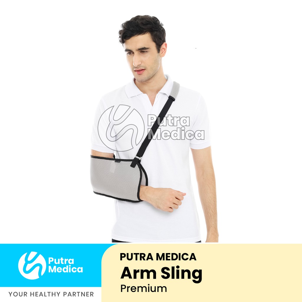 Putra Medica Arm Sling PREMIUM / Penyangga Tangan Cedera / Gendongan Lengan Siku Patah Tulang Cidera