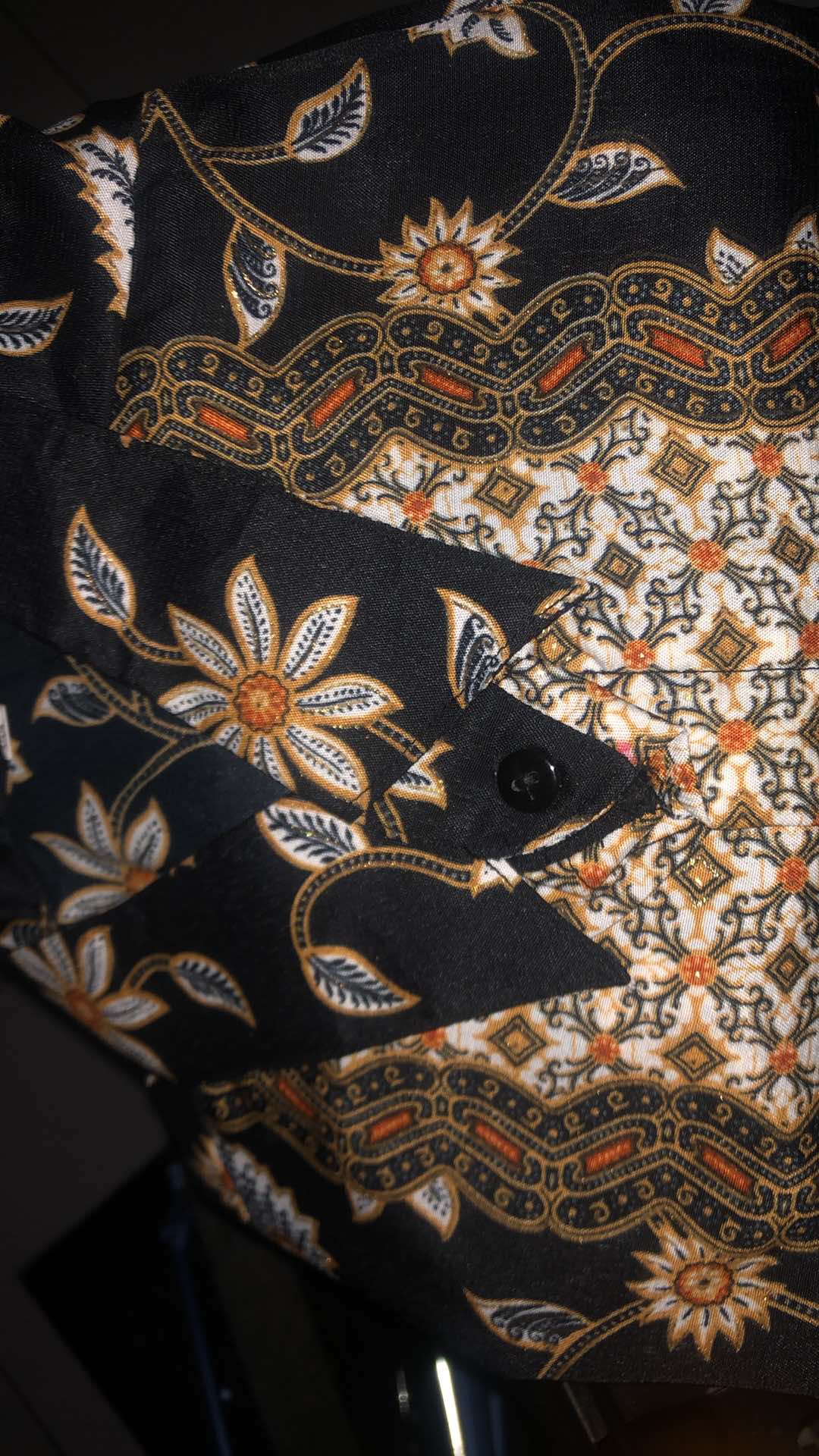 Wm>couple Batik Lengan Panjang Hem Lengan Panjang Couple Keluarga Couple Paya Gold