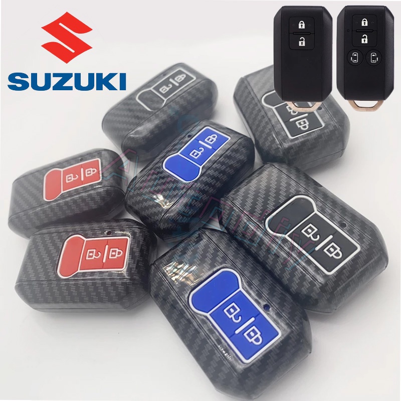 Casing Remot Kunci Mobil Bahan Serat Karbon Untuk Suzuki XL7 Ertiga Swift Wagon R Monopoly Grand Vitara Ignis 2020 Ertiga Swiftana 2018 Swift Sai