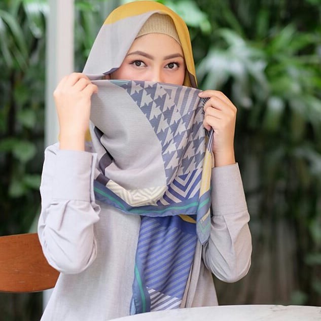 GEO NAVY HIJAB PRINTING BY DEENAY SCARVES