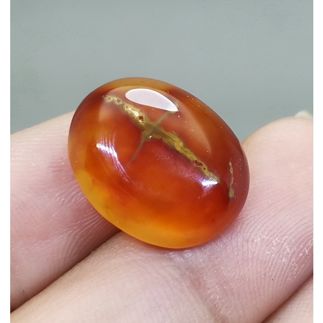 Batu Permata Berpamor Salib Asli alam bagus