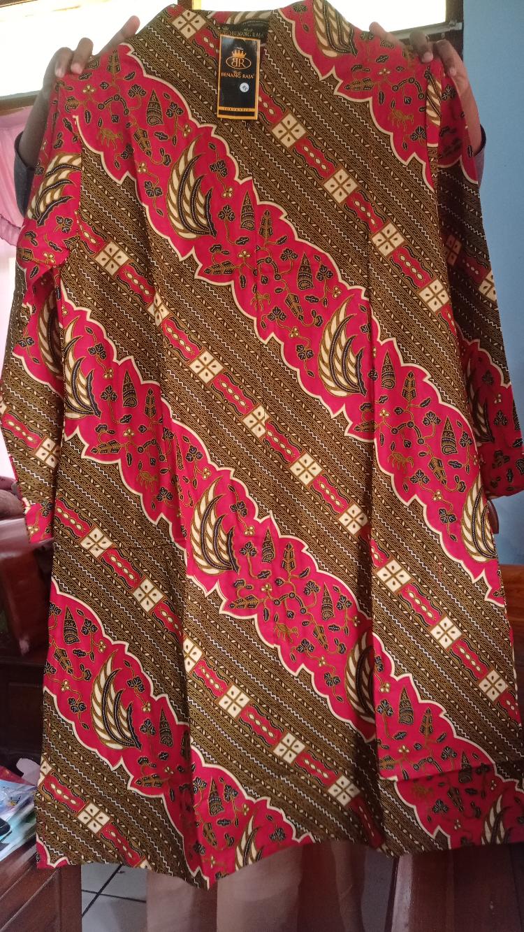 Benang Raja Tunik Batik Wanita Lengan Panjang Ukuran M L Xl