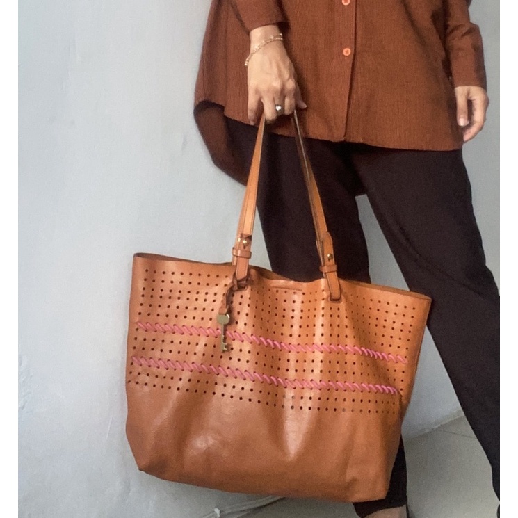preloved tas fossil rachel tote bag #prelovedfossil #fossiltotebag #prelovedtasfossil