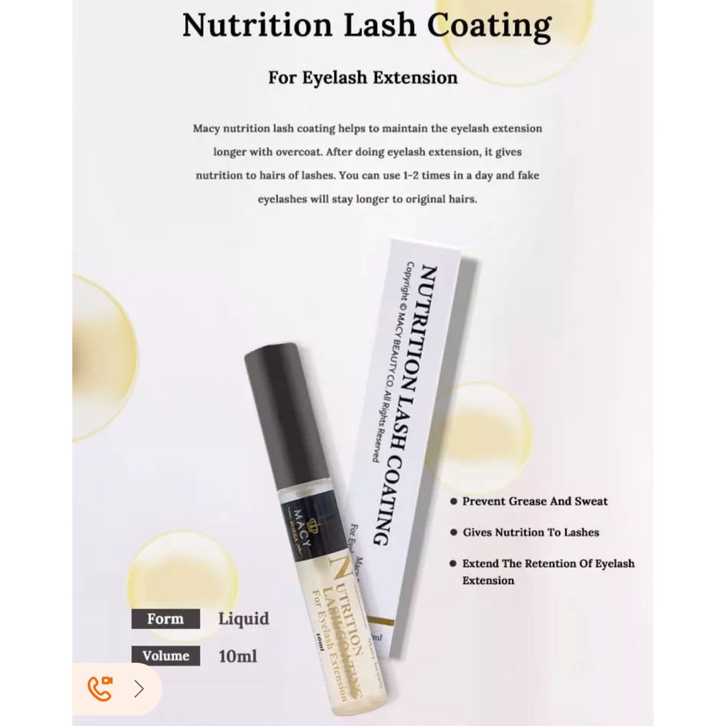 MACY NUTRITION LASH COATING EYELASH EXTENSION AGAR LEBIH AWET TAHAN LAMA