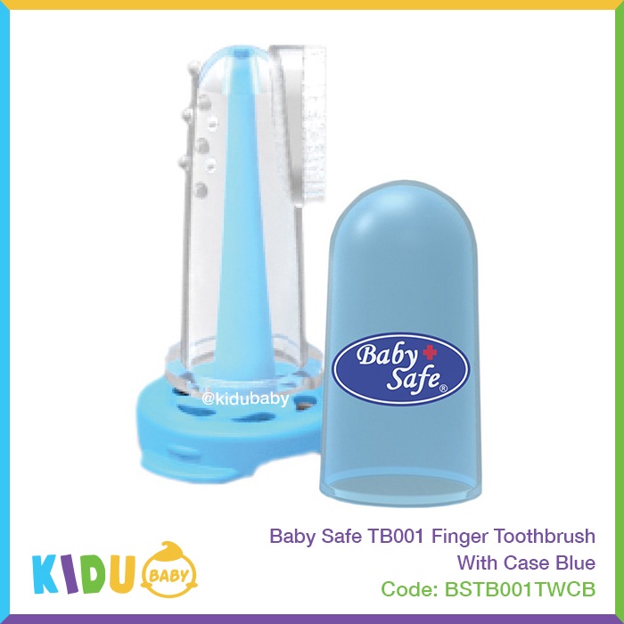 Baby Safe TB002 Finger Toothbrush With Case Sikat Gigi Gusi dan Lidah Bayi dan Anak Kidu Baby