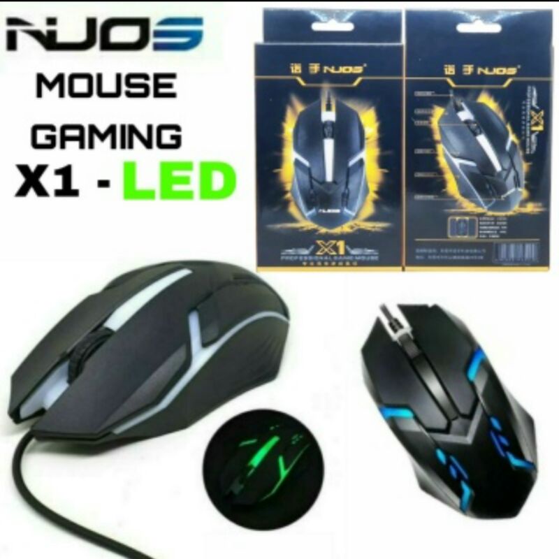 Mouse Kabel Gaming Original RGB X1 NUOS LED