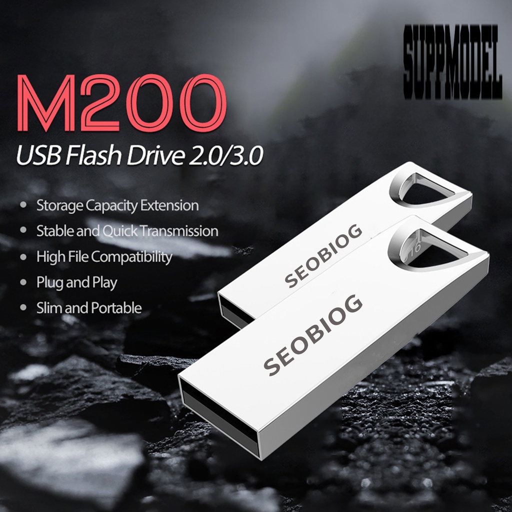 &lt; Suppmodel &gt; Flashdisk USB 3.0 1TB / 2TB Plug &amp; Play Bahan Logam Tahan Air Untuk Komputer