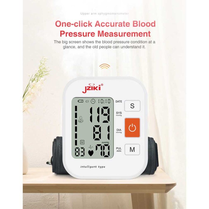 JZIKI Pengukur Tekanan Darah Electronic Sphygmomanometer Voice - B877