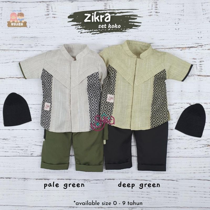 SETELAN BAJU KOKO ANAK PECI ZIKRA BY VELIZA