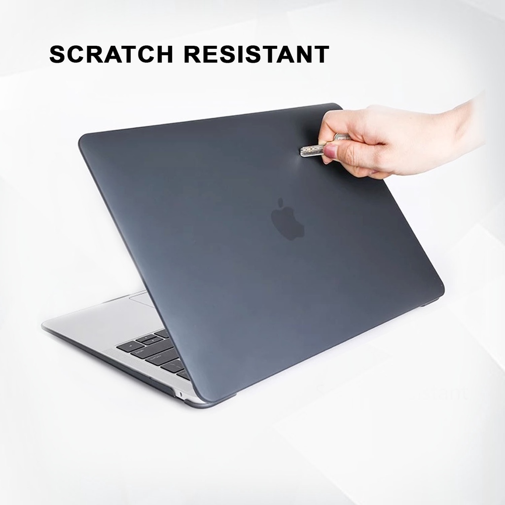 Case Casing Protective Pelindung Laptop Macbook Air Pro 13 M1 2017 2018 2019 2020 2021 A1932 A2179 A2337 A1706 A1708 A1989 A2159 A2251 A2289 A2338 Gambar Polos Warna Hitam Black Premium Lucu Hardcase Murah