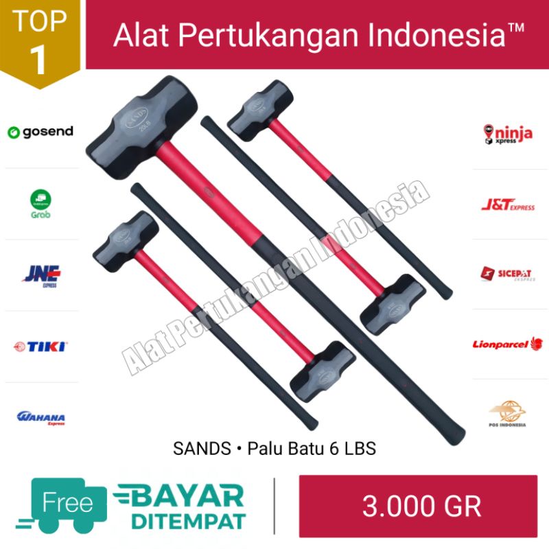 palu batu beton bodem 3 kg palu bogem kapak godam SANDS 6 LB LBS hammer penghancur tembok