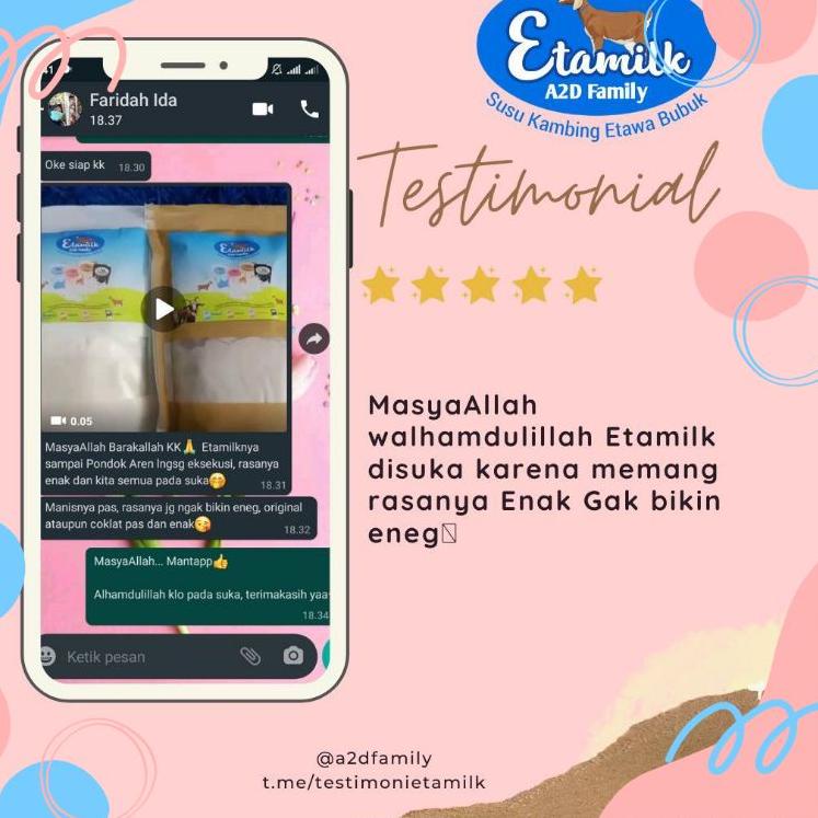 

(tbjy -148) ETAMILK A2D Family (Susu Kambing Etawa Bubuk Alami) Barang Super