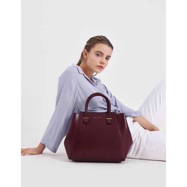 Super>> Charles and keith original shopper bag large tote bag with pouch 8402 cnk ori .. AWET