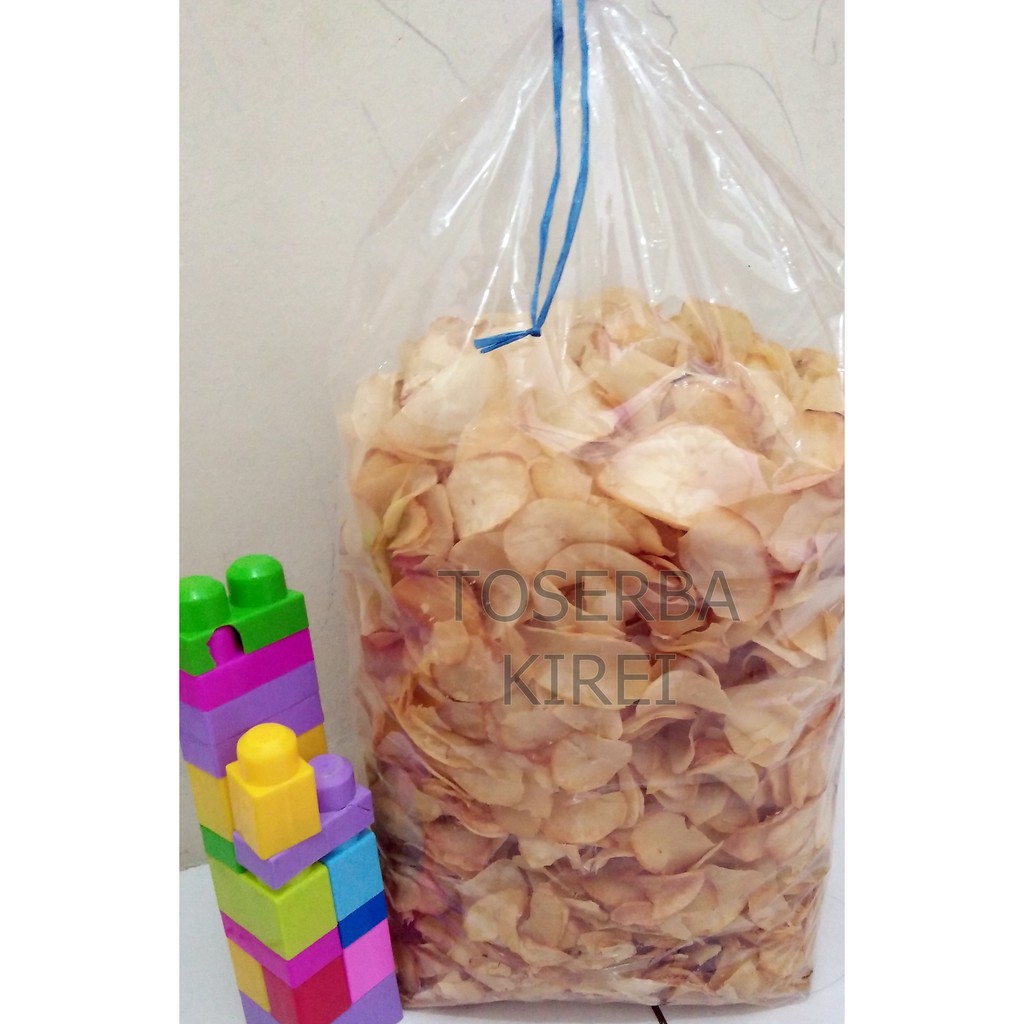 

snack kiloan / makanan ringan keripik singkong rasa original 1 bal