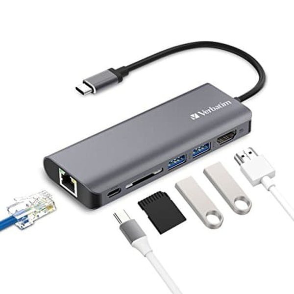 Verbatim USB-C Hub Adapter HDMI - Type C with Ethernet - Type-C 65628