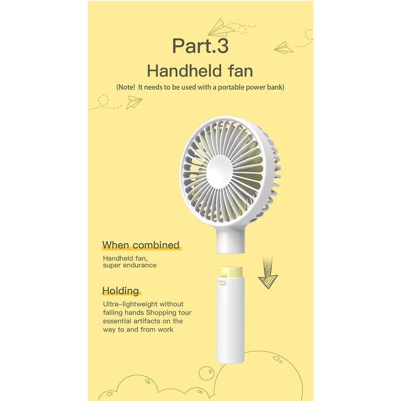 TOTU 4in1 Powerbank Face Mist Portable Fan Eye Massager Kipas Portable