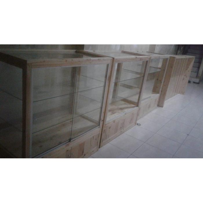 Penyimpanan Makanan | Etalase Kaca/Etalase Kayu/Display Barang/Display Toko/Lemari Kaca