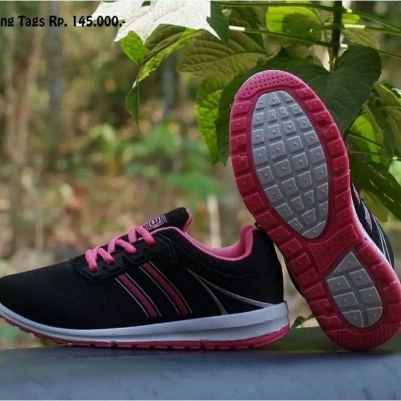 SEPATU SEKOLAH ANAK PEREMPUAN ANDO KAYLIN BRENNA HITAM PINK SD SMP SMA ORIGINAL