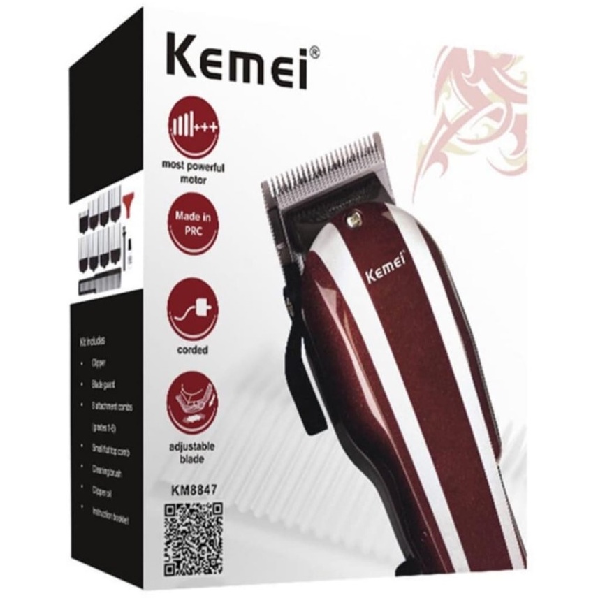 COD MESIN CUKUR RAMBUT HAIR CLIPPER PROFESSIONAL KEMEI KM-8847 / ALAT CUKUR RAMBUT KEMEI KM-8847 / CUKURAN RAMBUT KEMEI KM-8847