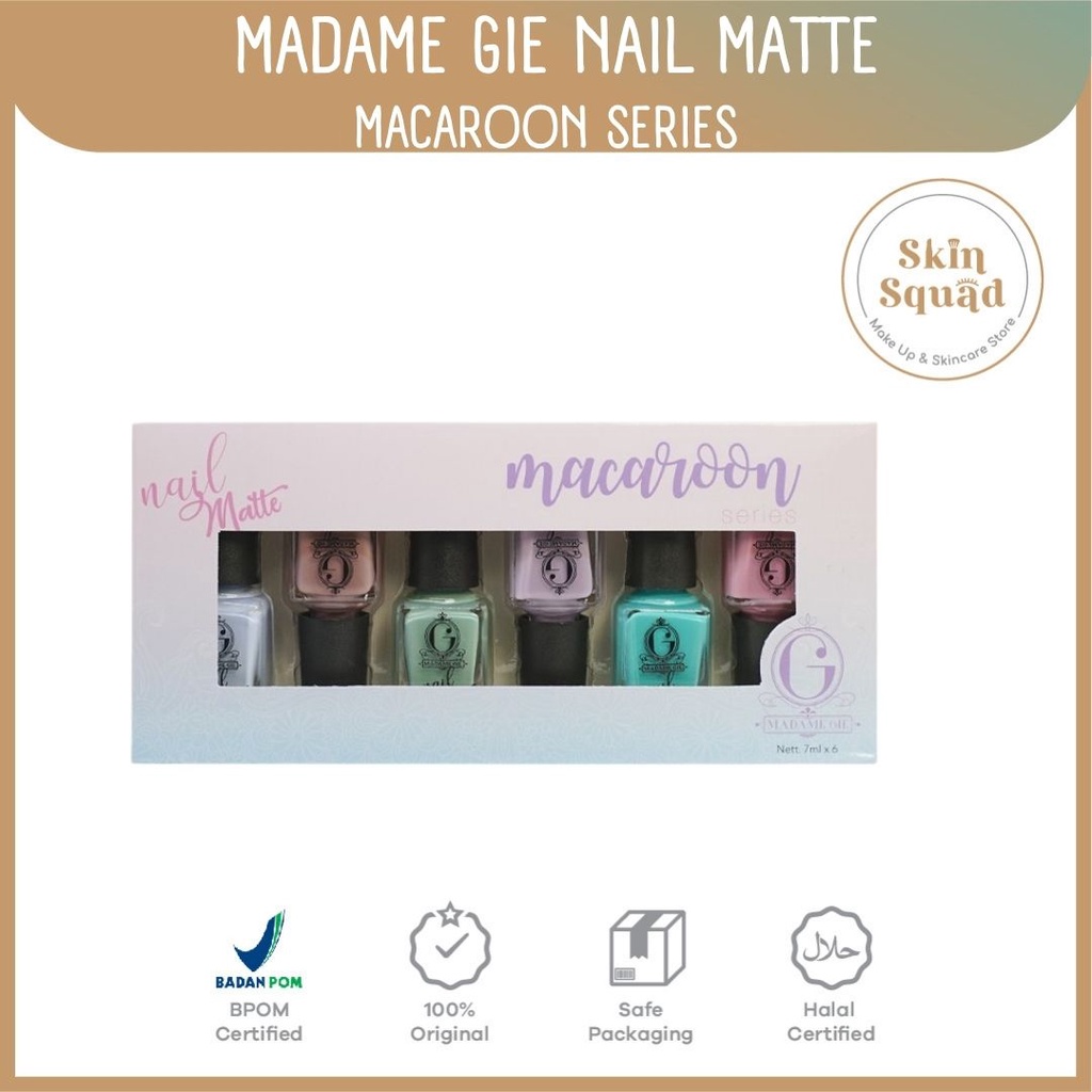 Madame Gie Nail Matte Macaroon Series / Nail Matte / Nail Polish / Cat Kuku / Kutek Kuku