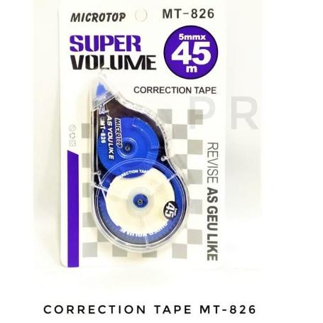 

✅【Harga Hemat】❤ TIP EX KERTAS TIP EX ROLL BESAR JUMBO 45 M CORRECTION TAPE MT-826 paling murah