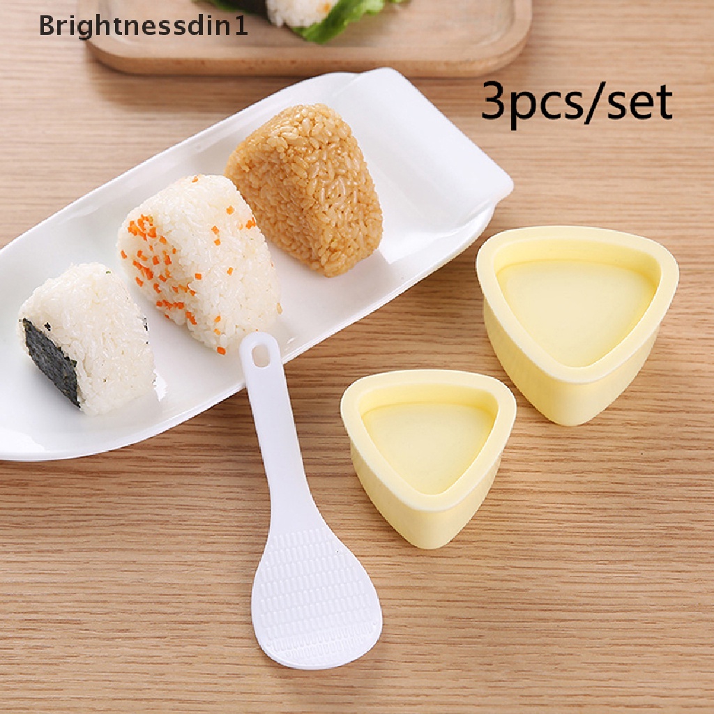 Set 3 Pcs Cetakan Sushi Onigiri Bentuk Segitiga Model Tekan