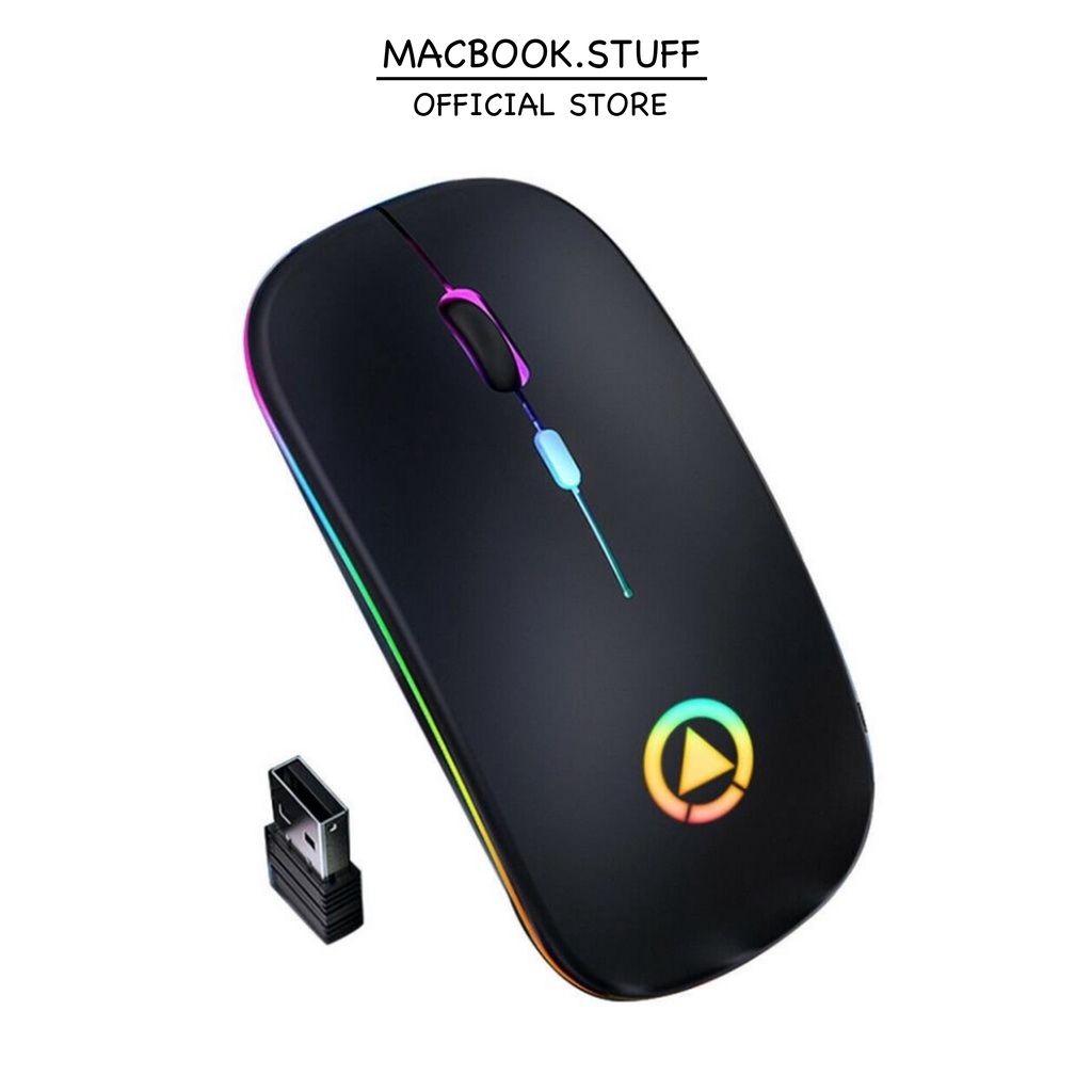 Wireless Silent Mouse LED Light Ultra Slim