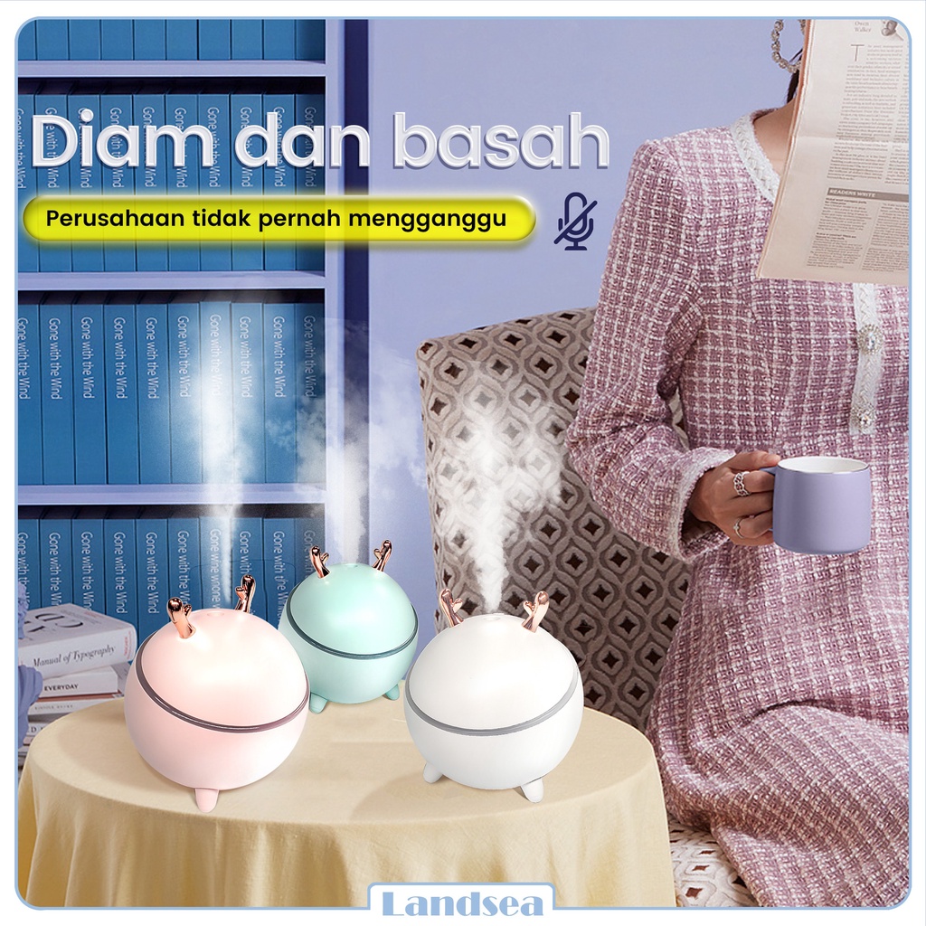 Landsea  Humidifier Air 300ml Diffuser Aroma - Pelembab Udara - Terapkan ke Essential oil-2