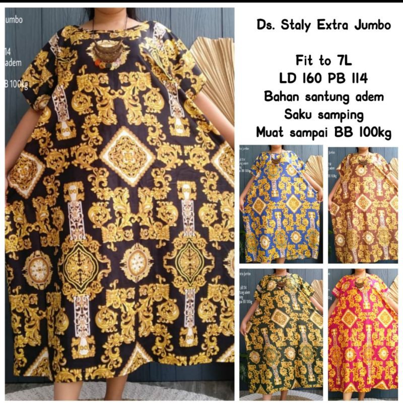 daster staly extra jumbo | daster super jumbo ld 180 termurah WARNA RANDOM