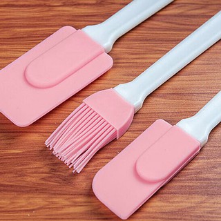 3x Spatula Untuk Mengikis Krim/Mentega/Adonan Kue: Dari Bahan Silikon