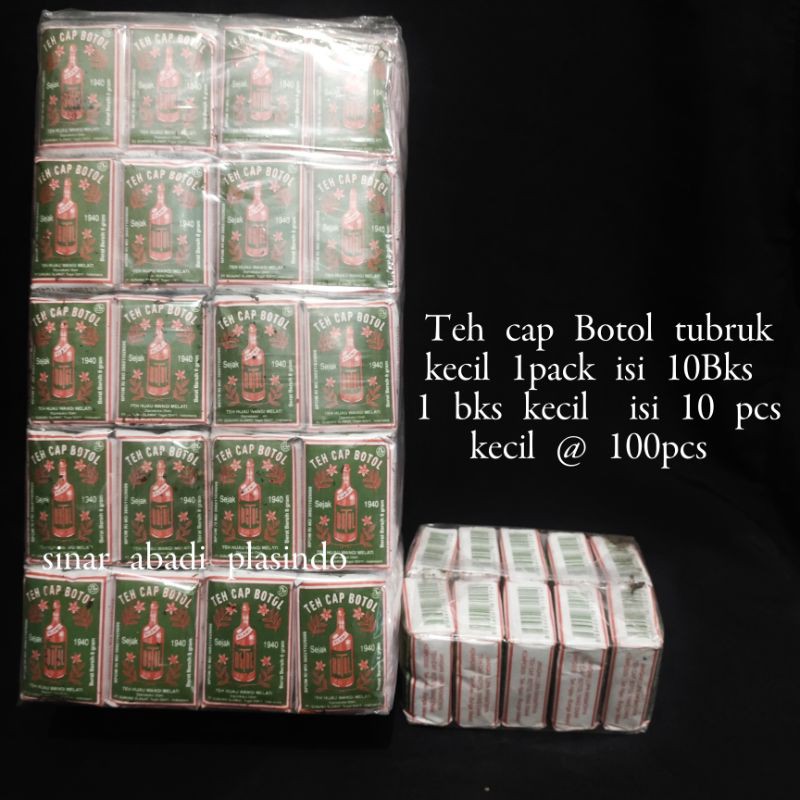 

TEH CUP BOTOL,TEH TRUBUK,TEH BOTOL HIJAU KECIL,TEH WANGI MERATI,(100PCS)TEH BOTOL KECIL