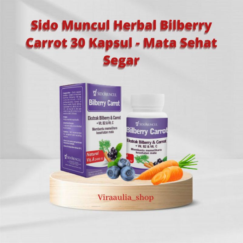 

Sido Muncul Herbal Bilberry Carrot 30 kapsul - Mata Sehat segar