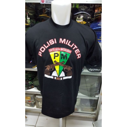 Kaos Target Polisi Militer Hitam Besar PDL|Kaos PDL POLISI MILITER Hitam |kaos oblong PM  PDL